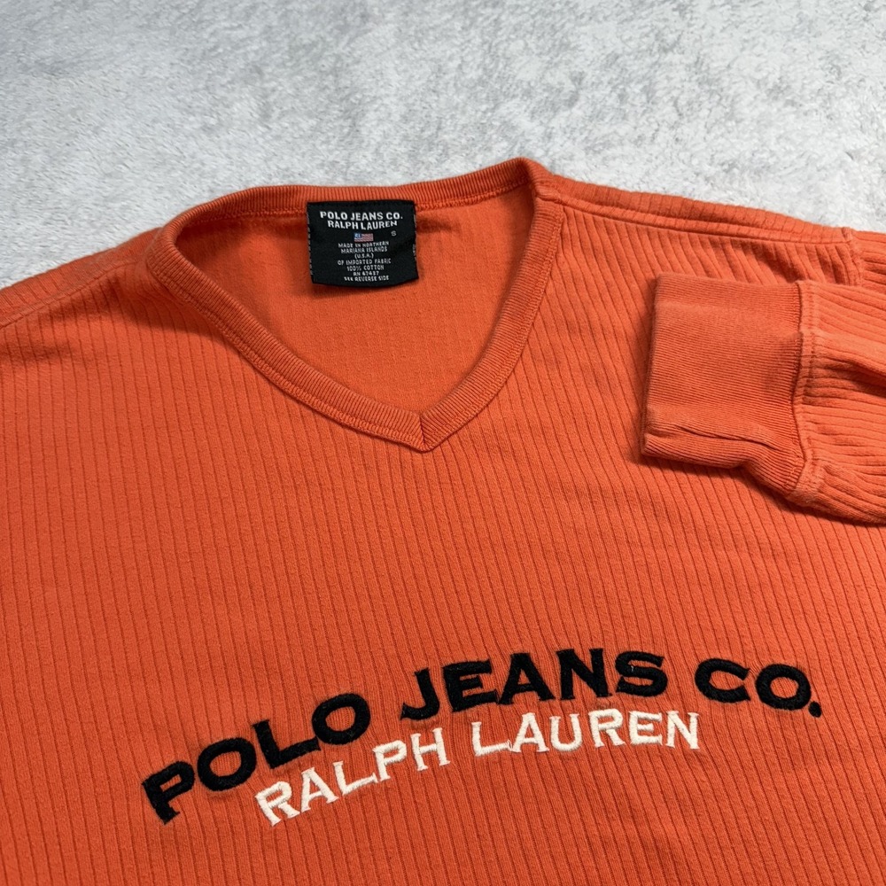Polo Jeans Co Ralph Lauren Sweater Mens Small Ribbed Pullover Long Sleeve Casual